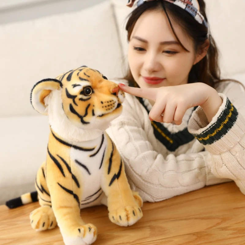 Simulation Baby Tiger Plush Toy Stuffed Soft Wild Animal Forest Tiger Pillow Dolls For Kids Simulation Baby Tiger Plush Toy Stuffed Soft Wild Animal Forest Tiger Pillow Dolls For Kids