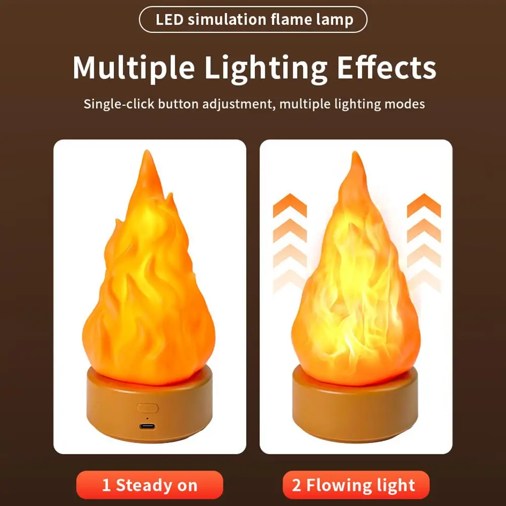 Simulation Flame lamp Rechargeable False fire Night light For Outdoor Camping Courtyard Halloween Christmas Party Decor Simulation Flame lamp Rechargeable False fire Night light For Outdoor Camping Courtyard Halloween Christmas Party Decor