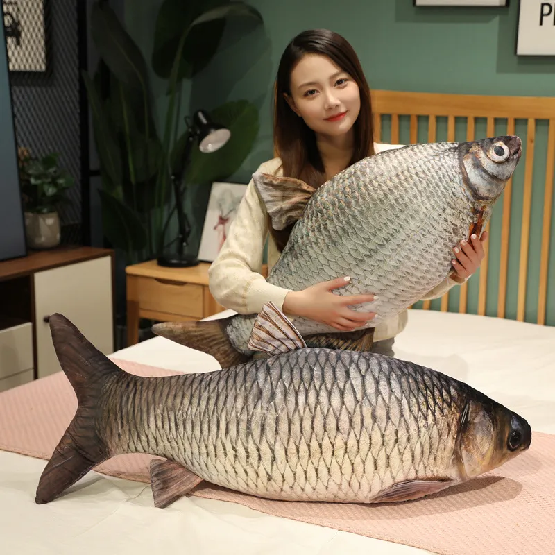Simulation Funny Fish Plush Toys Stuffed Soft Animal Carp Plush Pillow Creative Sleep Cushion for Kids Girls Xmas Gift Simulation Funny Fish Plush Toys Stuffed Soft Animal Carp Plush Pillow Creative Sleep Cushion for Kids Girls Xmas Gift