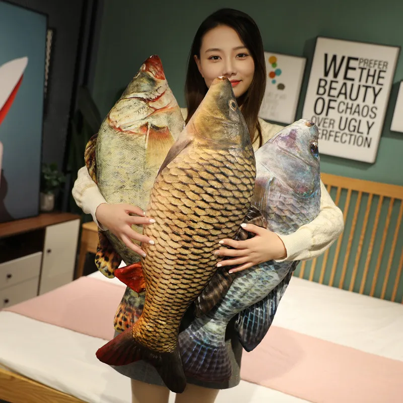 Simulation Funny Fish Plush Toys Stuffed Soft Animal Carp Plush Pillow Creative Sleep Cushion for Kids Girls Xmas Gift Simulation Funny Fish Plush Toys Stuffed Soft Animal Carp Plush Pillow Creative Sleep Cushion for Kids Girls Xmas Gift