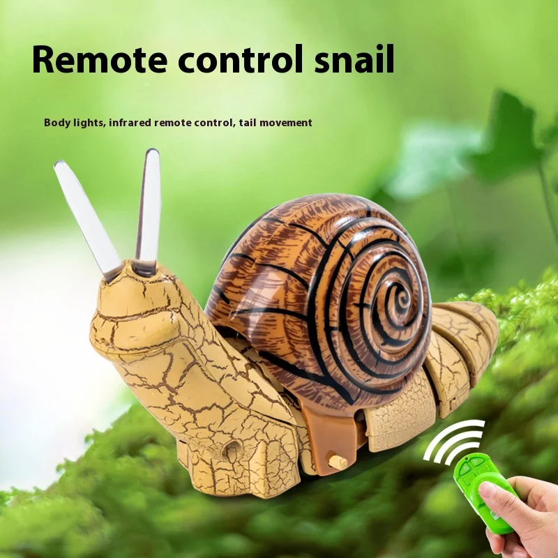 Simulation Funny Puzzle Toys Little Snail with Light Children Play House Remote Control Biological Cognition Education