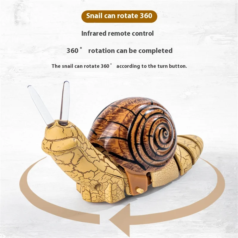 Simulation Funny Puzzle Toys Little Snail with Light Children Play House Remote Control Biological Cognition Education