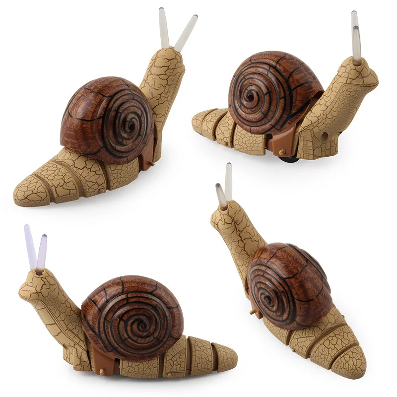 Simulation Funny Puzzle Toys Little Snail with Light Children Play House Remote Control Biological Cognition Education