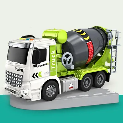 Simulation Inertial Engineering Truck Cement Mixing Discharge Acousto-optic Concrete Set Toy Car Toys for Kids