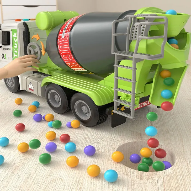 Simulation Inertial Engineering Truck Cement Mixing Discharge Acousto-optic Concrete Set Toy Car Toys for Kids