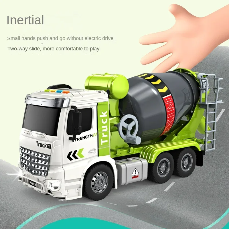 Simulation Inertial Engineering Truck Cement Mixing Discharge Acousto-optic Concrete Set Toy Car Toys for Kids