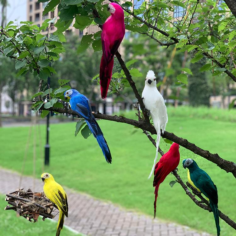 Simulation Parrot Garden Decoration Creative Lawn Figurine Ornament Animal Bird Outdoor Garden Party Prop Decoration