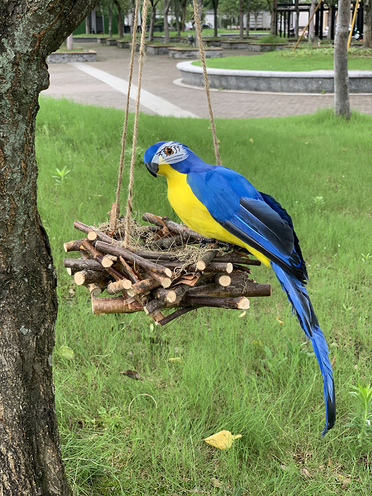 Simulation Parrot Garden Decoration Creative Lawn Figurine Ornament Animal Bird Outdoor Garden Party Prop Decoration