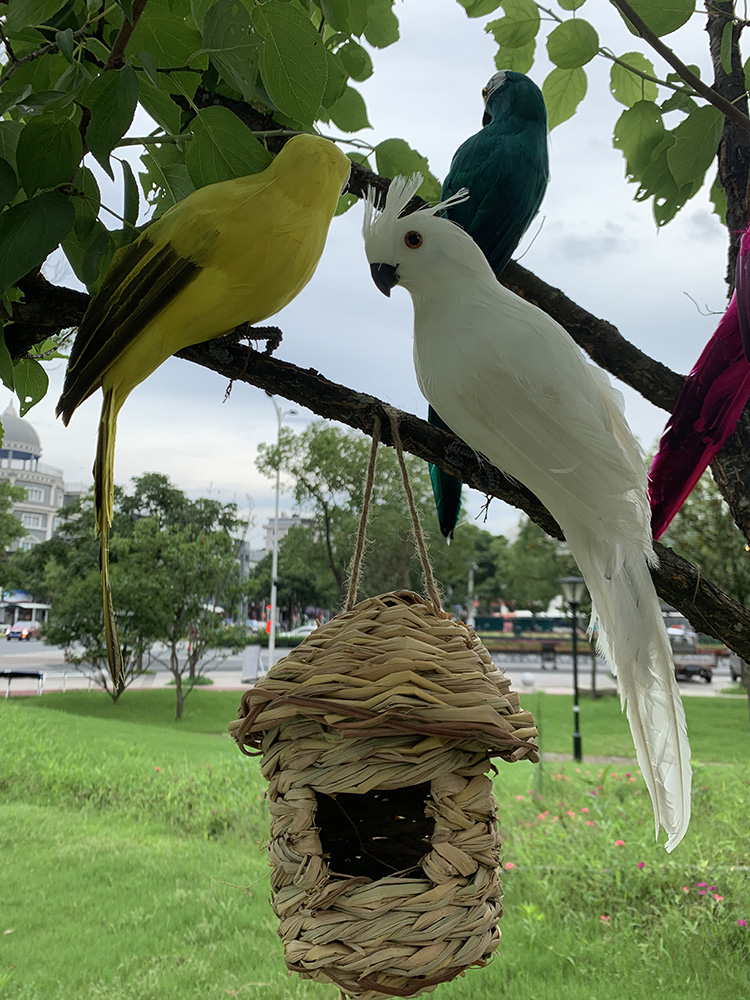 Simulation Parrot Garden Decoration Creative Lawn Figurine Ornament Animal Bird Outdoor Garden Party Prop Decoration