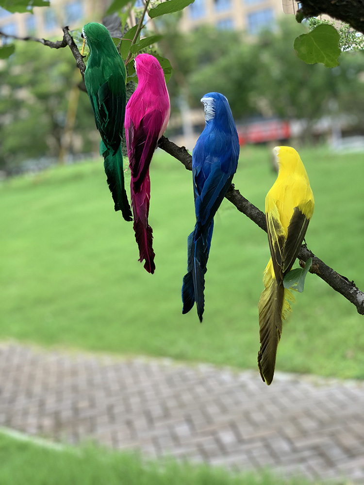 Simulation Parrot Garden Decoration Creative Lawn Figurine Ornament Animal Bird Outdoor Garden Party Prop Decoration