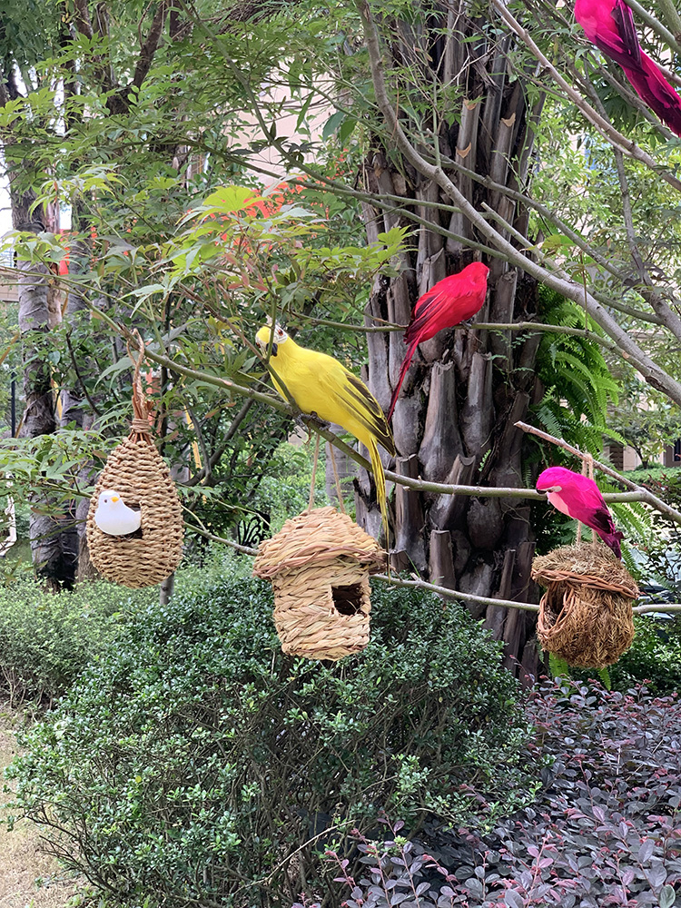 Simulation Parrot Garden Decoration Creative Lawn Figurine Ornament Animal Bird Outdoor Garden Party Prop Decoration
