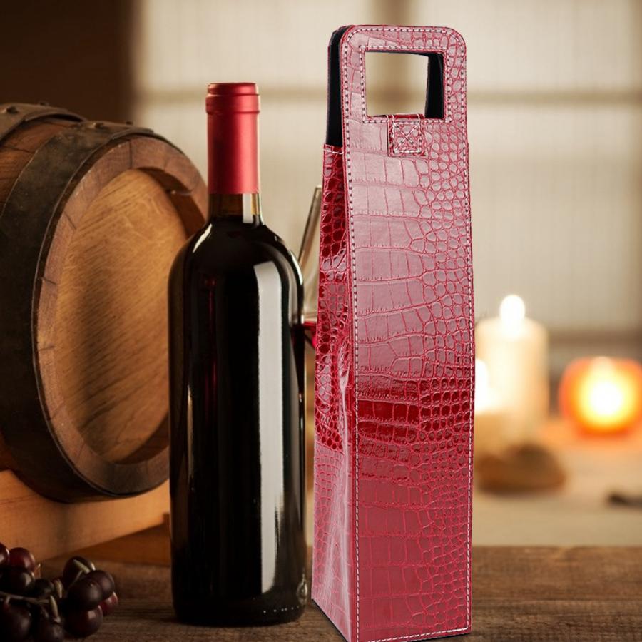 Single Bottle PU Leather Wine Bag Single Bottle PU Leather Wine Bag