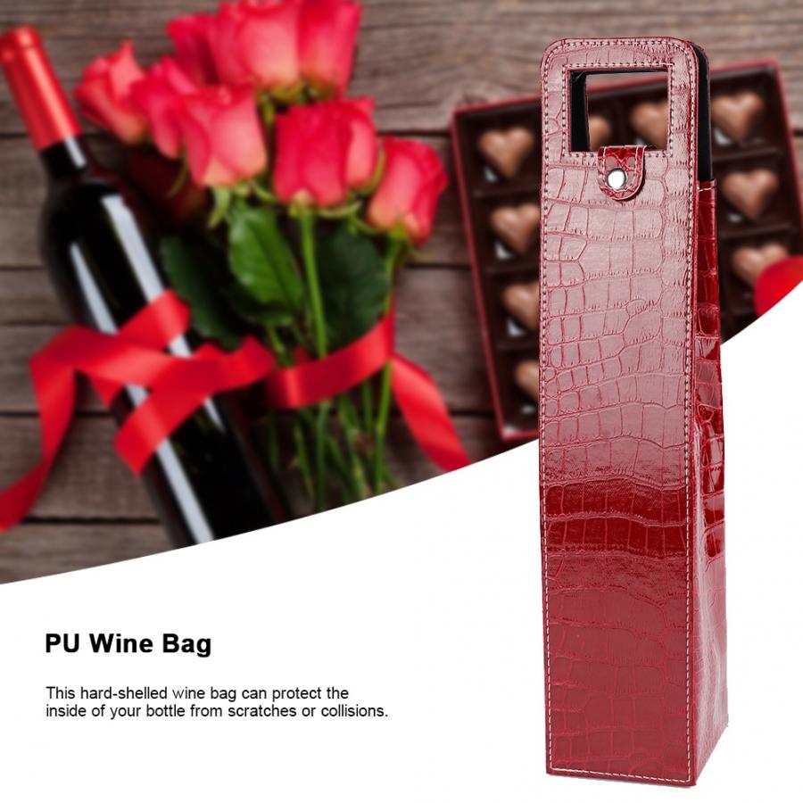 Single Bottle PU Leather Wine Bag Single Bottle PU Leather Wine Bag