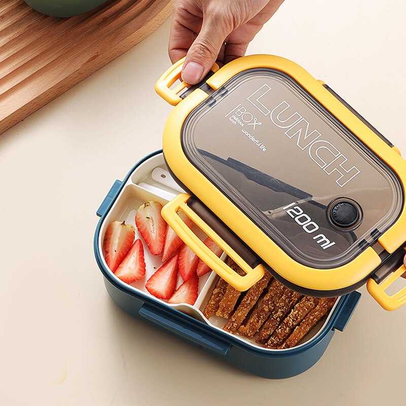 Single Double Layer Lunch Box Portable Compartment Fruit Food Box Microwave Lunch Box With Fork And Spoon Picnic Fresh Single Double Layer Lunch Box Portable Compartment Fruit Food Box Microwave Lunch Box With Fork And Spoon Picnic Fresh