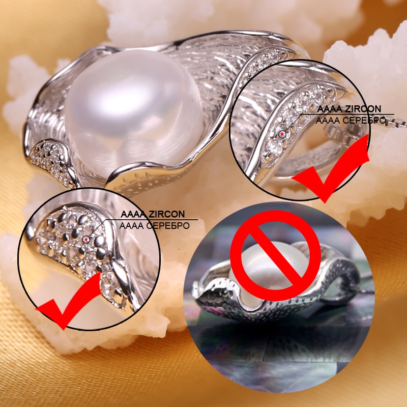 Single Pearl Necklace Shell Design Single Pearl Necklace Shell Design