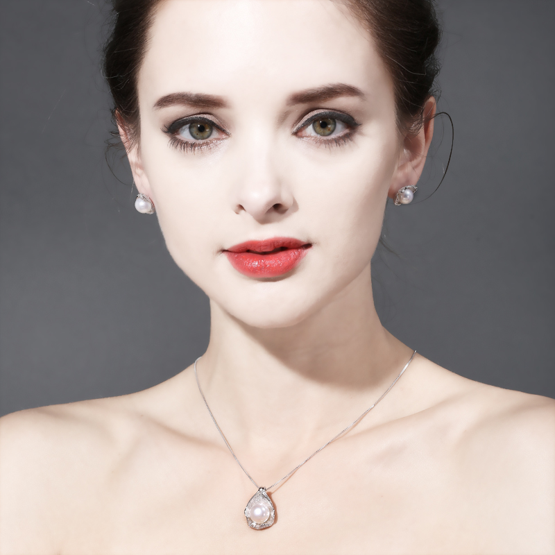 Single Pearl Necklace Shell Design Single Pearl Necklace Shell Design