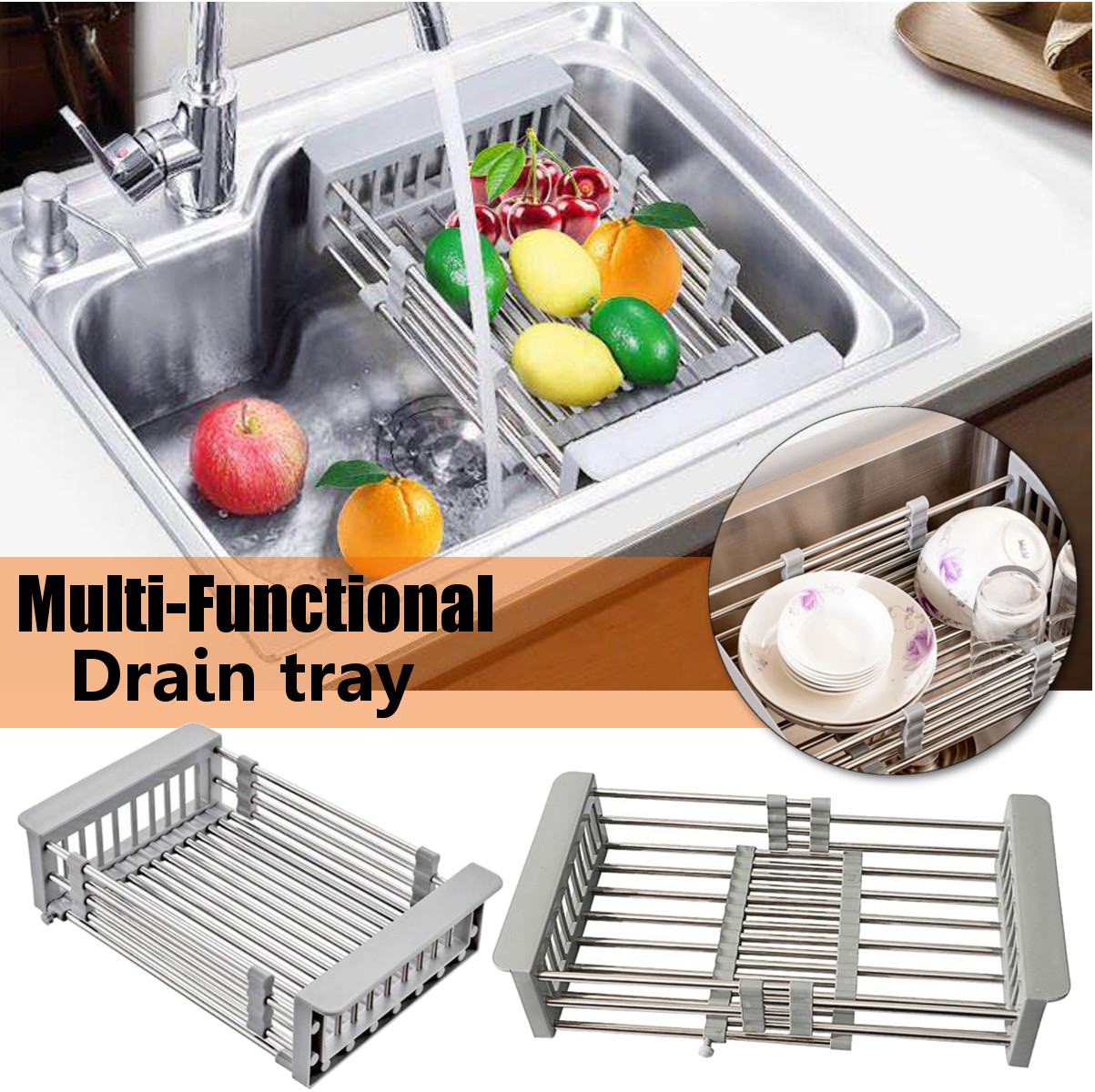 Sink Rack Drying Kitchen Basket