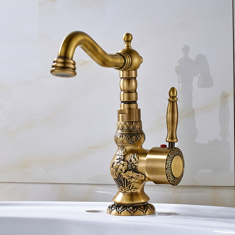 Sink Tap Antique Brass Faucet