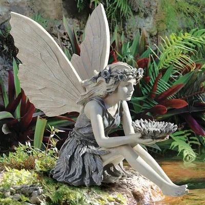 Sitting Garden Fairy Figurine Sitting Garden Fairy Figurine