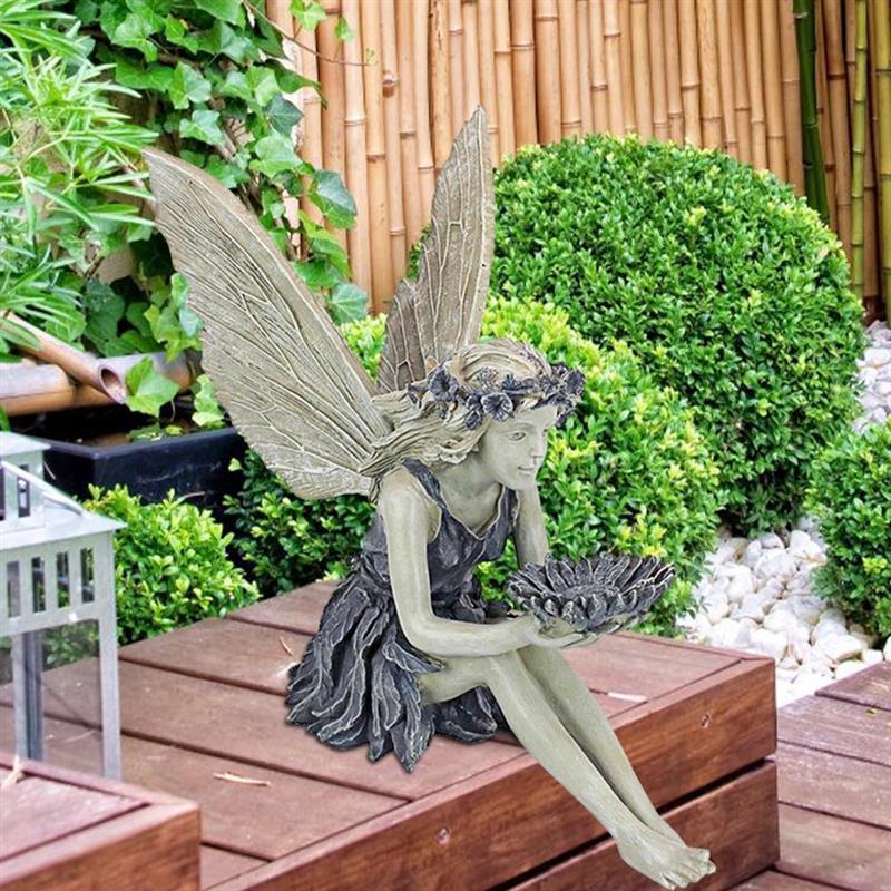 Sitting Garden Fairy Figurine Sitting Garden Fairy Figurine