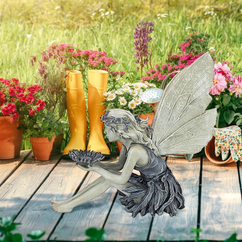 Sitting Garden Fairy Figurine Sitting Garden Fairy Figurine