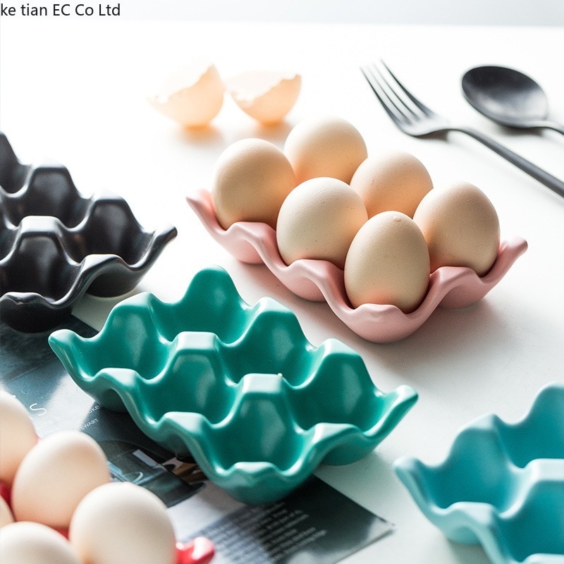 Six Grid Ceramic Egg Carton