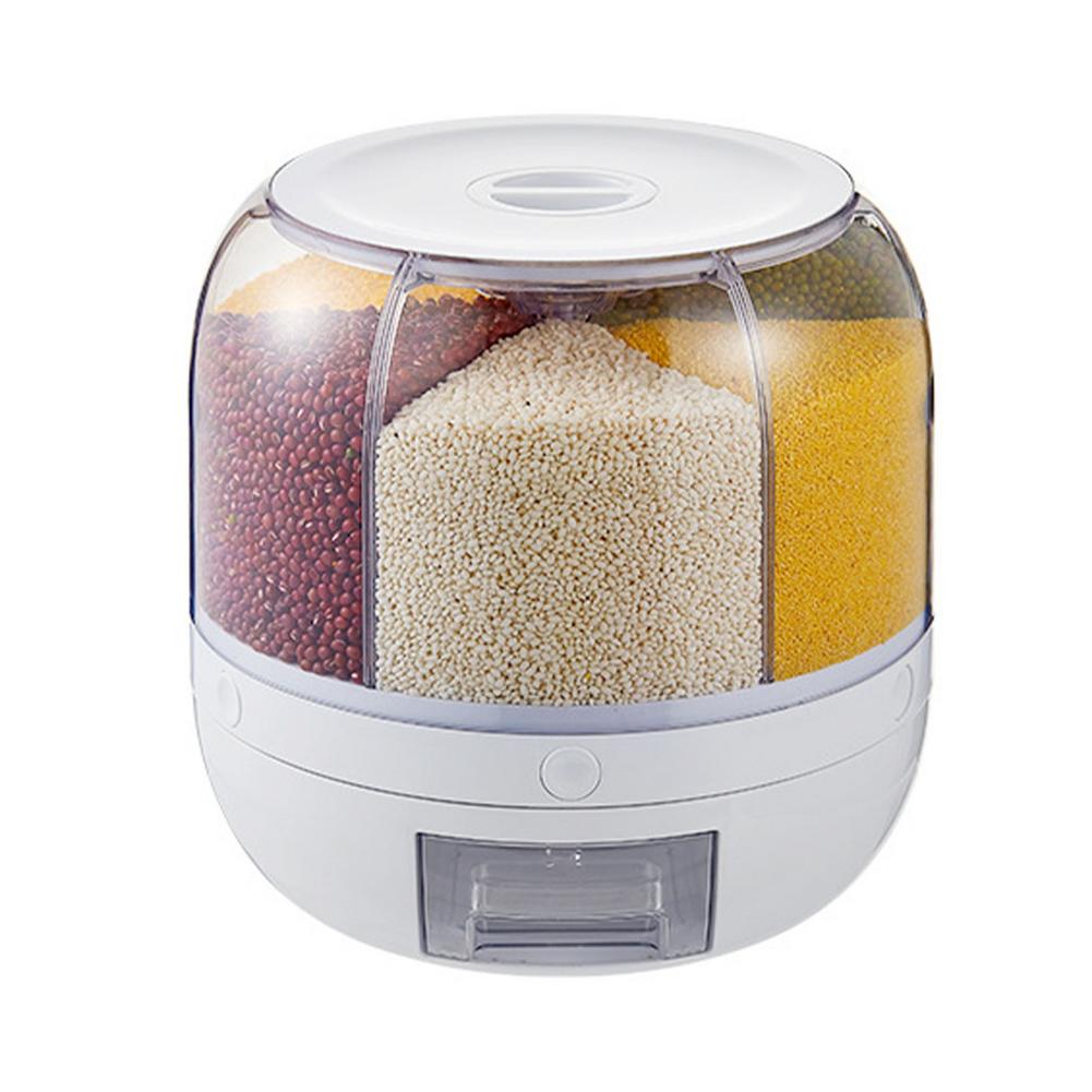 Six Grids Rotating Rice Dispenser