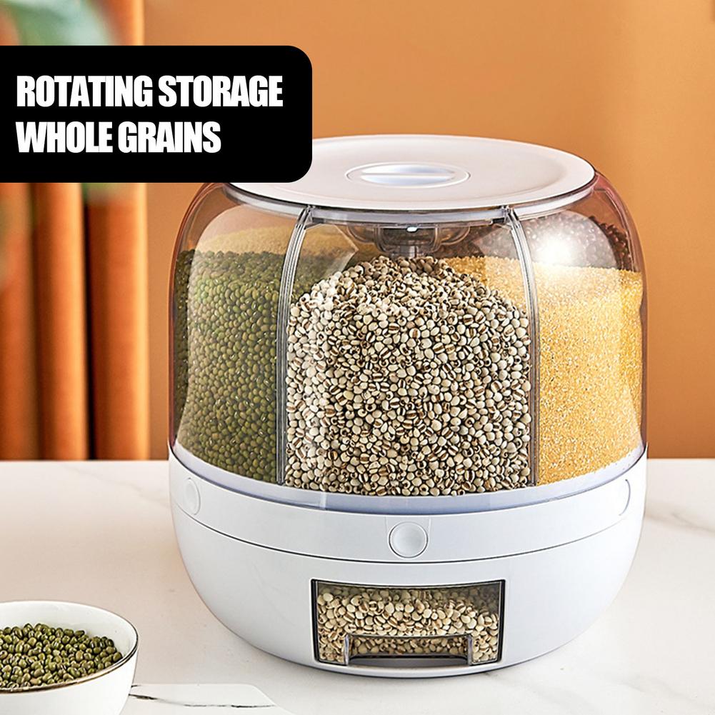 Six Grids Rotating Rice Dispenser
