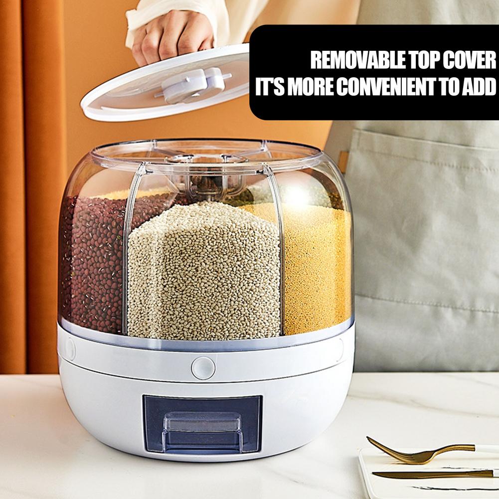 Six Grids Rotating Rice Dispenser