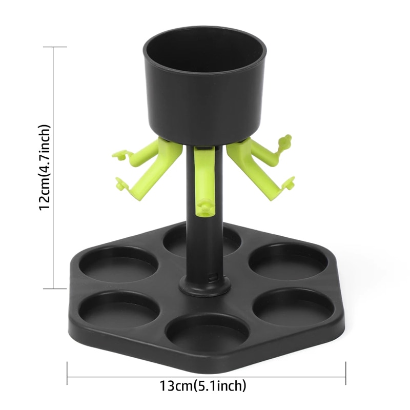 Six Hole Liquor Shot Dispenser with Glasses Six Hole Liquor Shot Dispenser with Glasses