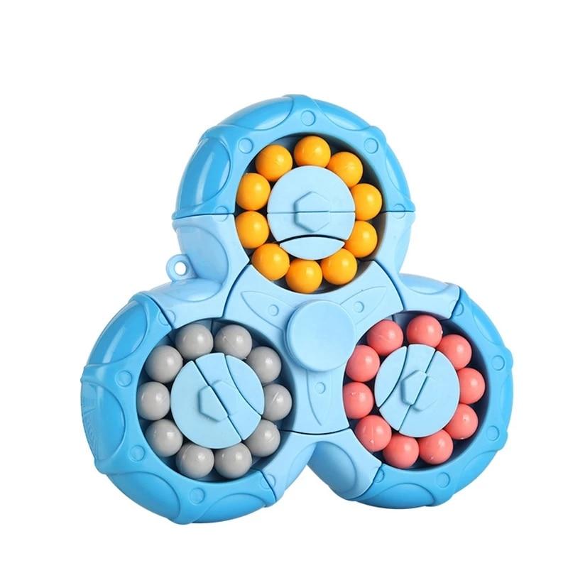 Six Side Rotating Triangle Gyro Fidget Spinner Magic Bean Magic Game Fingertip Decompression Toy Antistress Fidget Toys