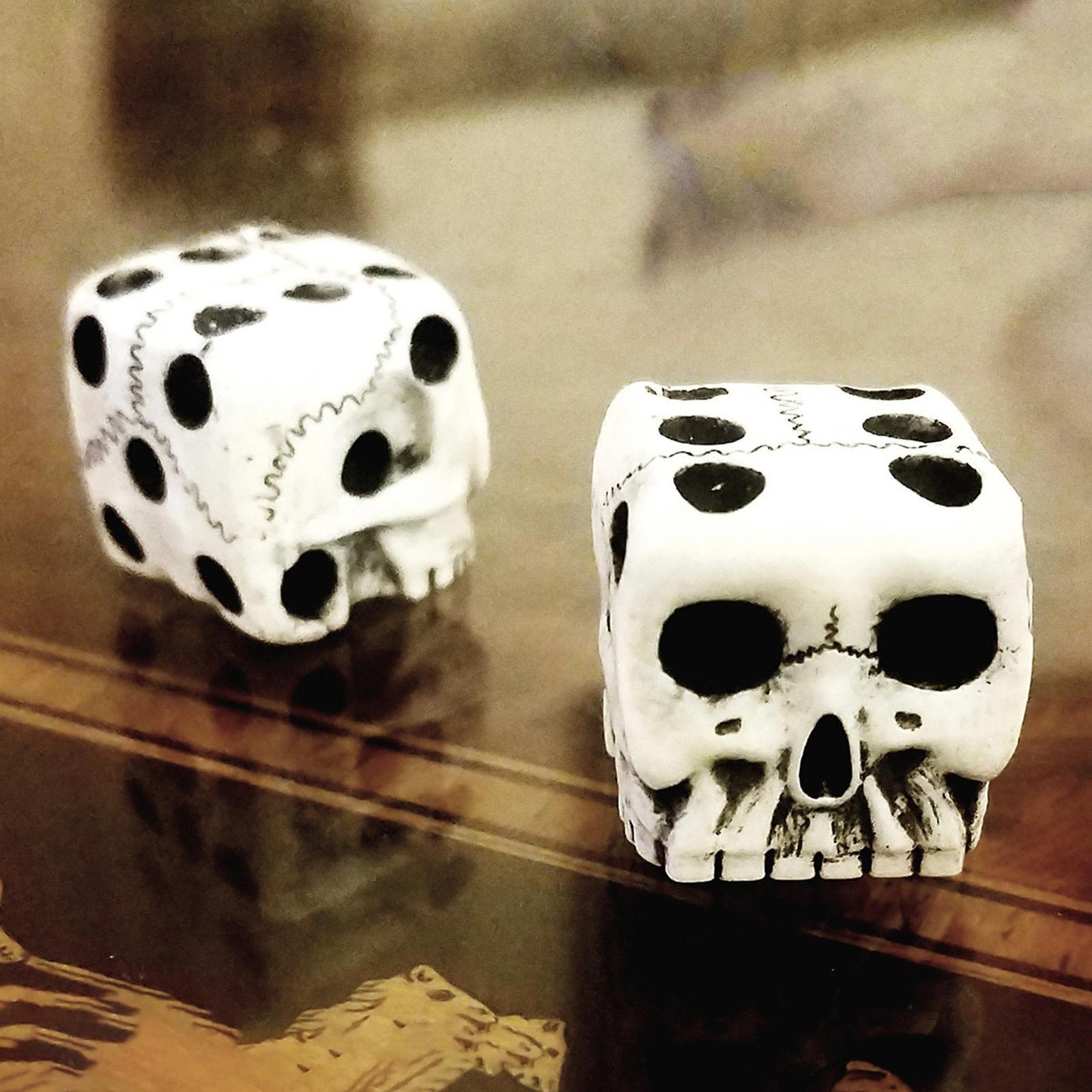 Six Sided Resin Skeleton Dice (5 pcs)