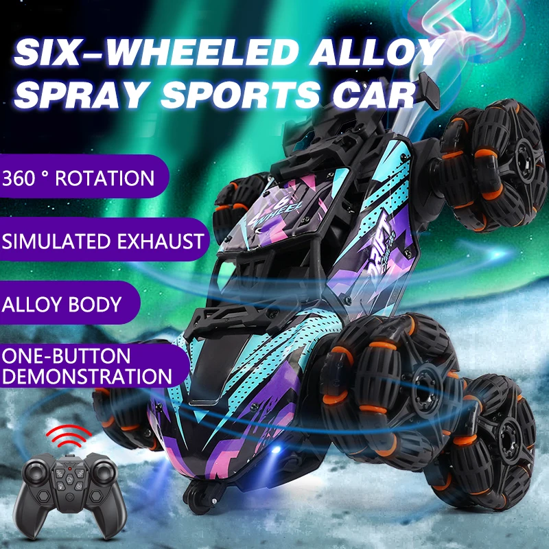 Six Wheels RC Car Toy Spray Twisting Stunt Drift Car Remote Controlled Cars RC Toys for Children Adults Remote