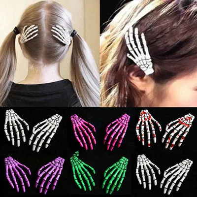 Skeleton Hand Hair Clips Halloween Accessories (2 pcs) Skeleton Hand Hair Clips Halloween Accessories (2 pcs)