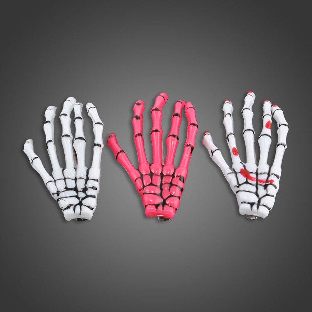 Skeleton Hand Hair Clips Halloween Accessories (2 pcs) Skeleton Hand Hair Clips Halloween Accessories (2 pcs)