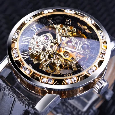 Skeleton Watch Rhinestone Timepiece Skeleton Watch Rhinestone Timepiece