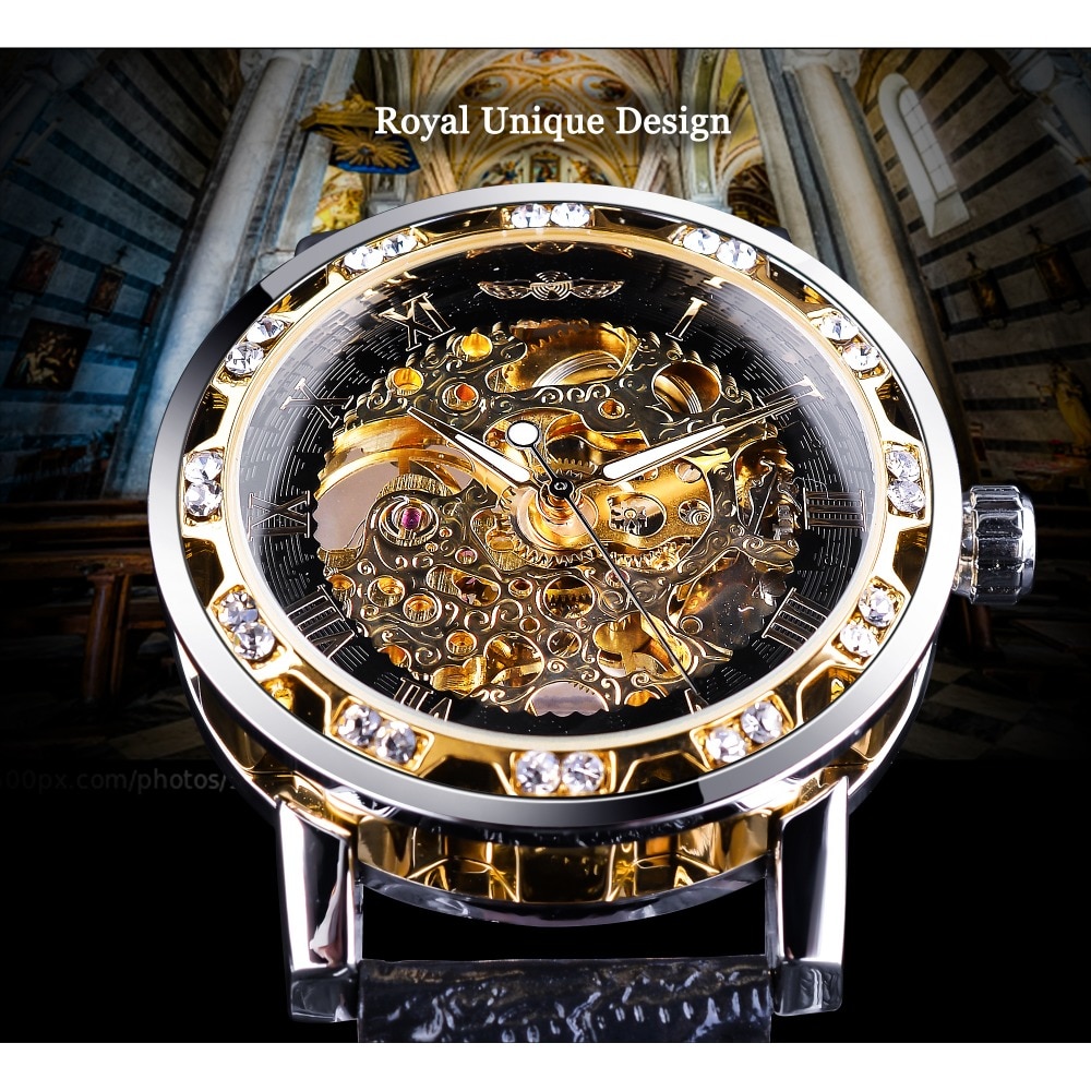 Skeleton Watch Rhinestone Timepiece Skeleton Watch Rhinestone Timepiece