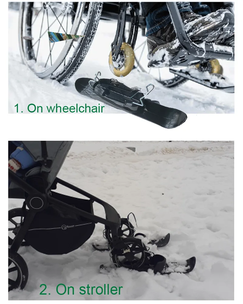 Ski Plate Wheelblades Sled Skiing Board Beach Skateboard Fit Stroller Balance Bikes Disabled Wheelchair Pet Strollers Ski Plate Wheelblades Sled Skiing Board Beach Skateboard Fit Stroller Balance Bikes Disabled Wheelchair Pet Strollers