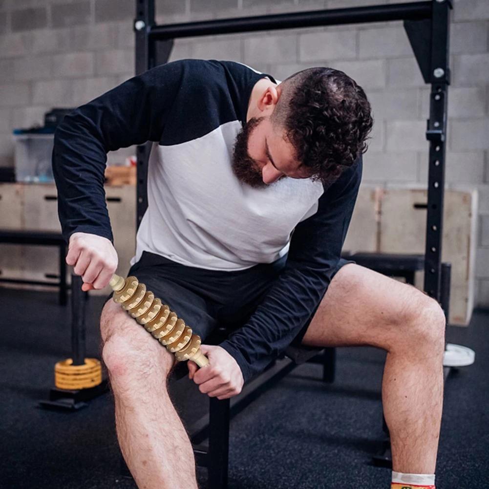 Skin Friendly Fascia Massager Stick Masage Anti-slip Handle Wood Grooved Gear Multifunctional Smooth Roller Massager Skin Friendly Fascia Massager Stick Masage Anti-slip Handle Wood Grooved Gear Multifunctional Smooth Roller Massager