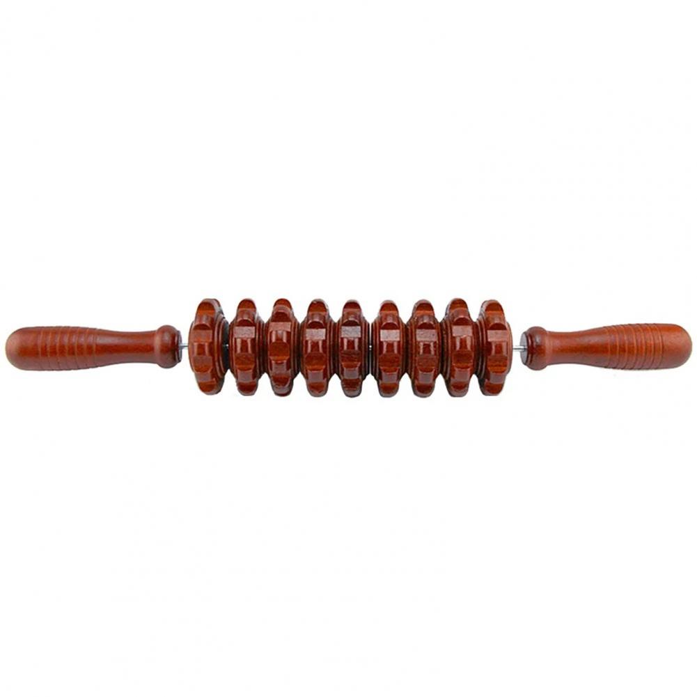 Skin Friendly Fascia Massager Stick Masage Anti-slip Handle Wood Grooved Gear Multifunctional Smooth Roller Massager Skin Friendly Fascia Massager Stick Masage Anti-slip Handle Wood Grooved Gear Multifunctional Smooth Roller Massager