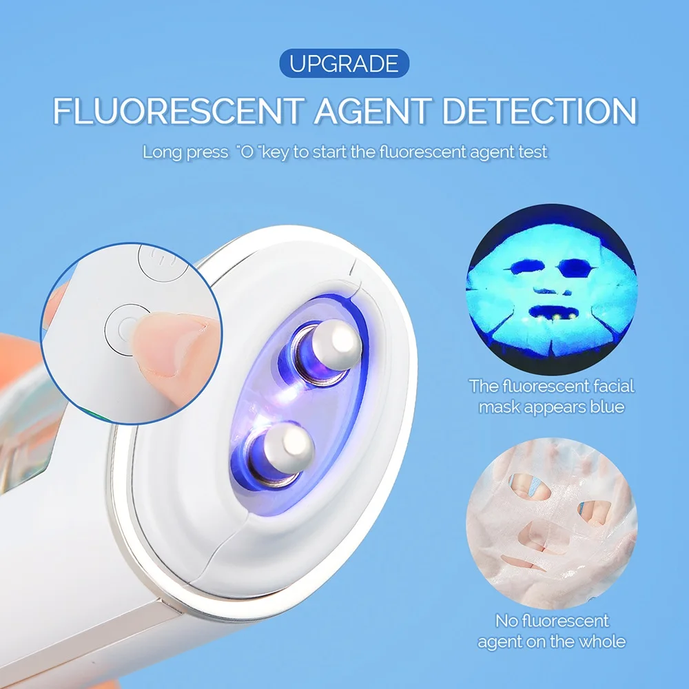 Skin Tester Face Skin Moisture Oil Content Skin Analyzer Skin Water Cheek Elastic Skin Age Test Meter Fluorescent Agent Skin Tester Face Skin Moisture Oil Content Skin Analyzer Skin Water Cheek Elastic Skin Age Test Meter Fluorescent Agent