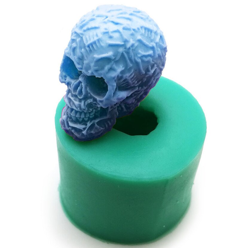 Skull Candle Mold Silicone 3D Mold