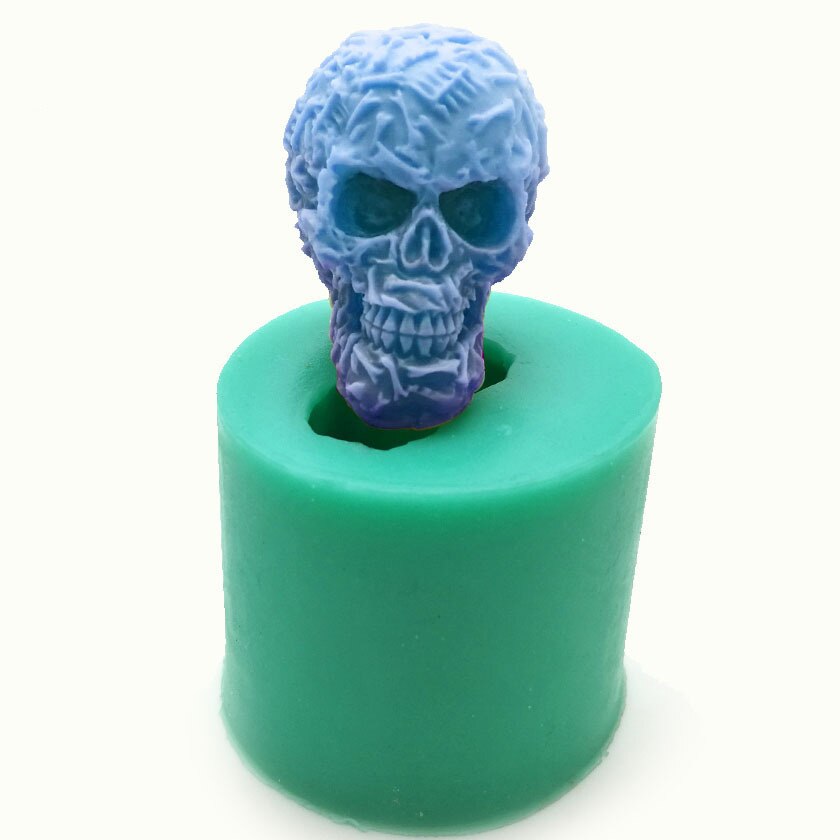 Skull Candle Mold Silicone 3D Mold