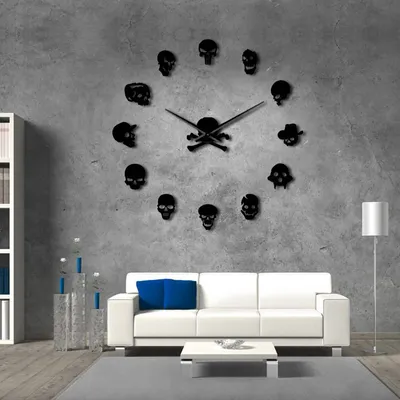 Skull Clock Boardless and Frameless Skull Clock Boardless and Frameless