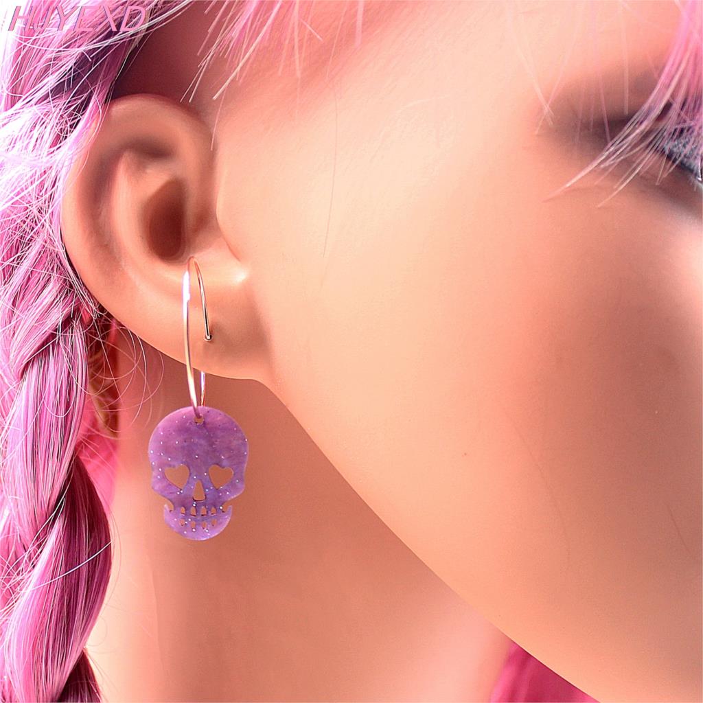 Skull Earrings Fashionable Glittering Jewelry