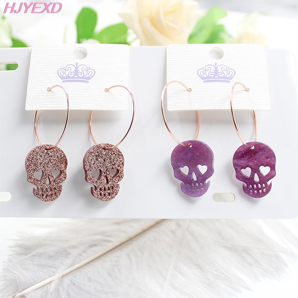 Skull Earrings Fashionable Glittering Jewelry