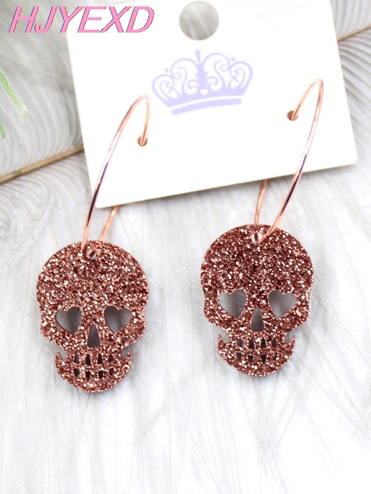Skull Earrings Fashionable Glittering Jewelry