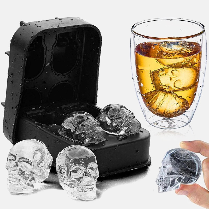 Skull Ice Tray 3D Silicone Mold Skull Ice Tray 3D Silicone Mold