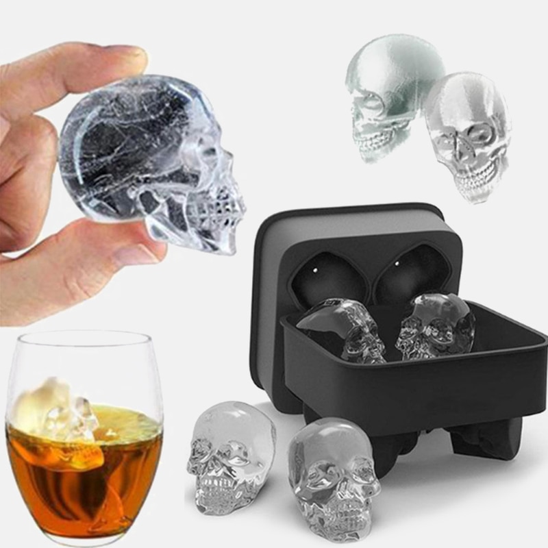 Skull Ice Tray 3D Silicone Mold Skull Ice Tray 3D Silicone Mold