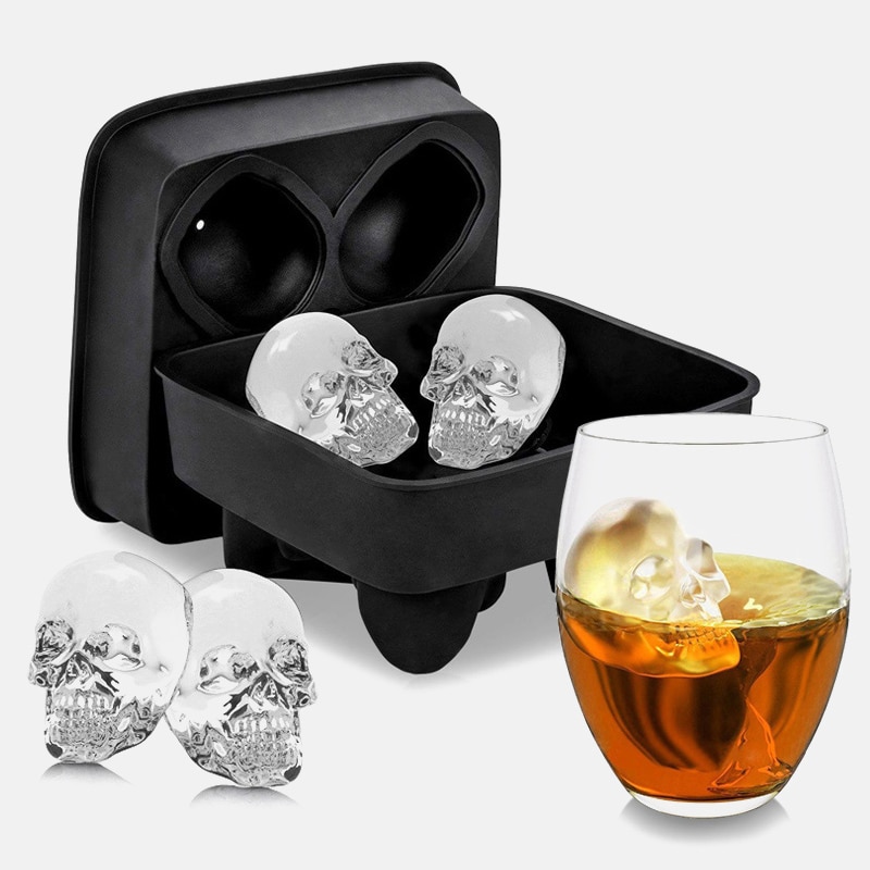 Skull Ice Tray 3D Silicone Mold Skull Ice Tray 3D Silicone Mold